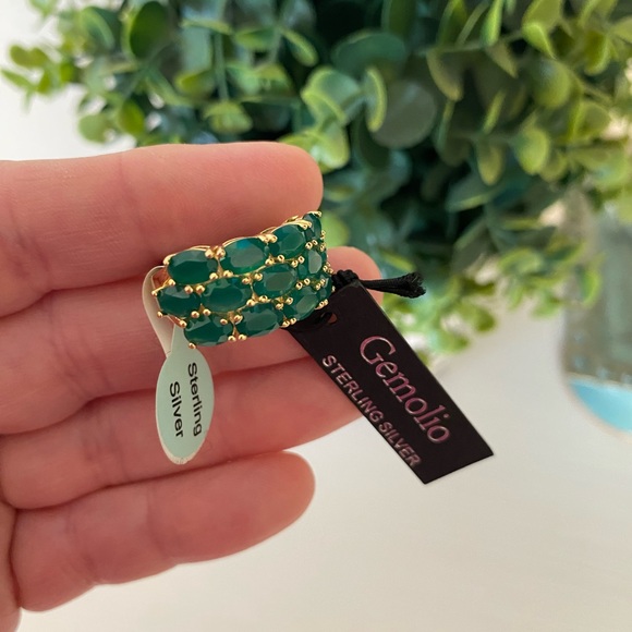 Brand New Gemolio Gold over Sterling Silver Genuine Chalcedony Size 7 ring - Picture 5 of 8